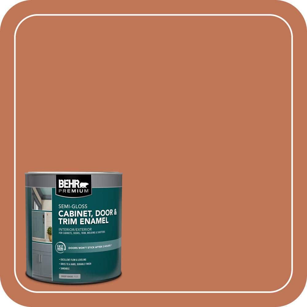 BEHR PREMIUM 1 qt. #M200-6 Oxide Semi-Gloss Enamel Interior/Exterior Cabinet, Door & Trim Paint