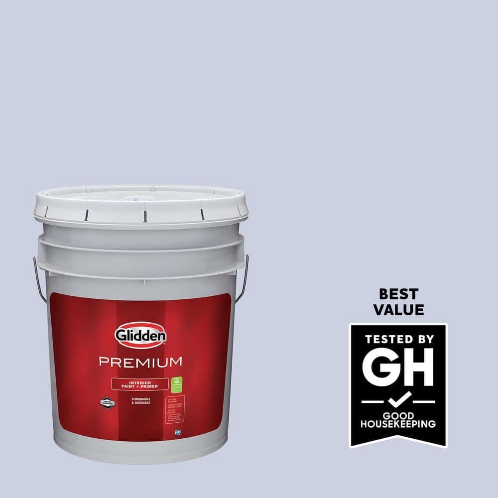 Glidden Premium 5 gal. PPG1245-3 Sweet Emily Semi-Gloss Interior Paint