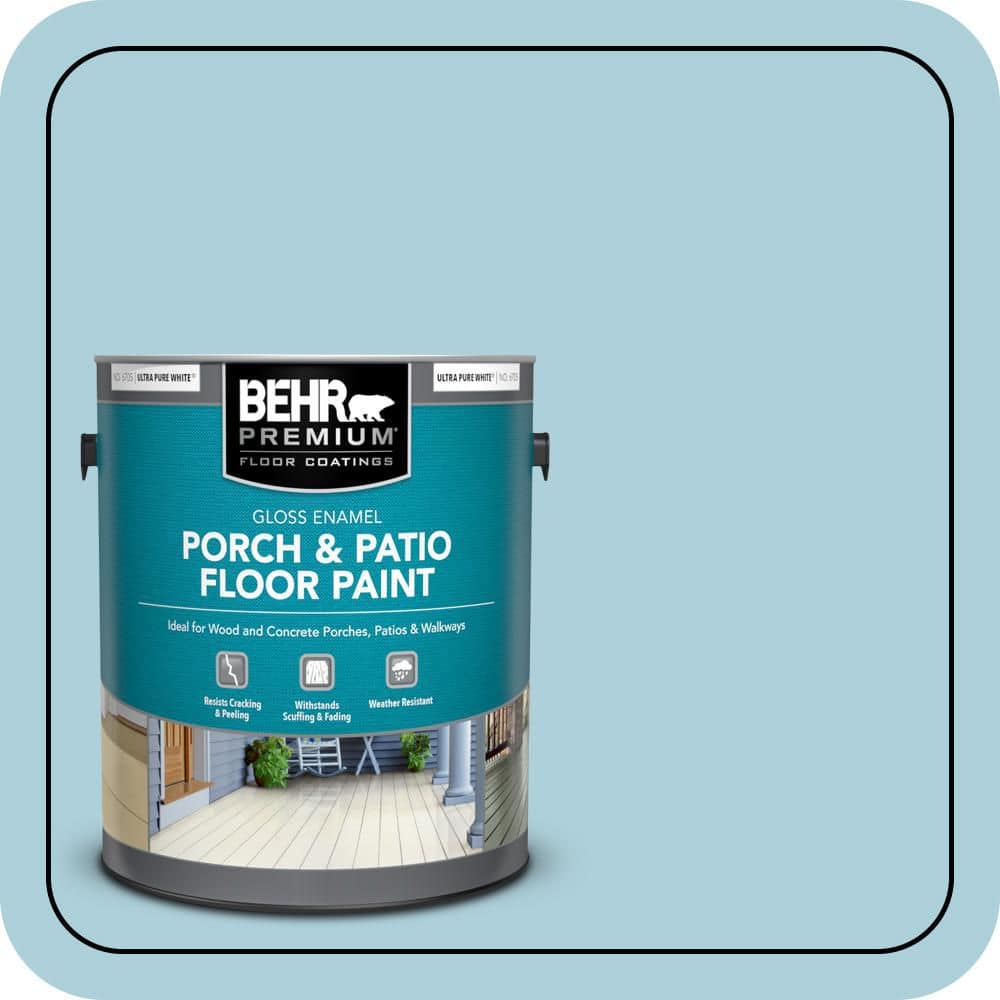BEHR PREMIUM 1 gal. #PFC-56 Pools of Blue Gloss Enamel Interior/Exterior Porch and Patio Floor Paint