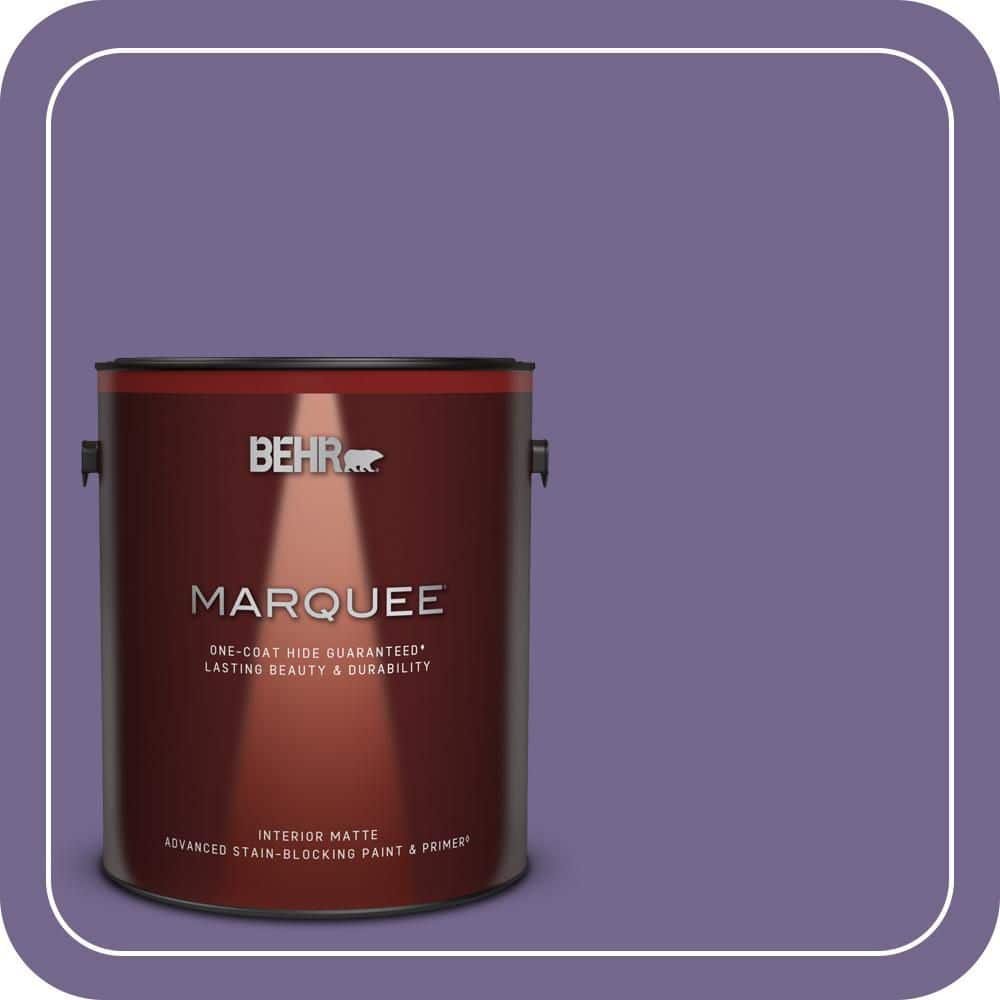 BEHR MARQUEE 1 gal. #MQ5-41 Violet Vixen One-Coat Hide Matte Interior Paint & Primer