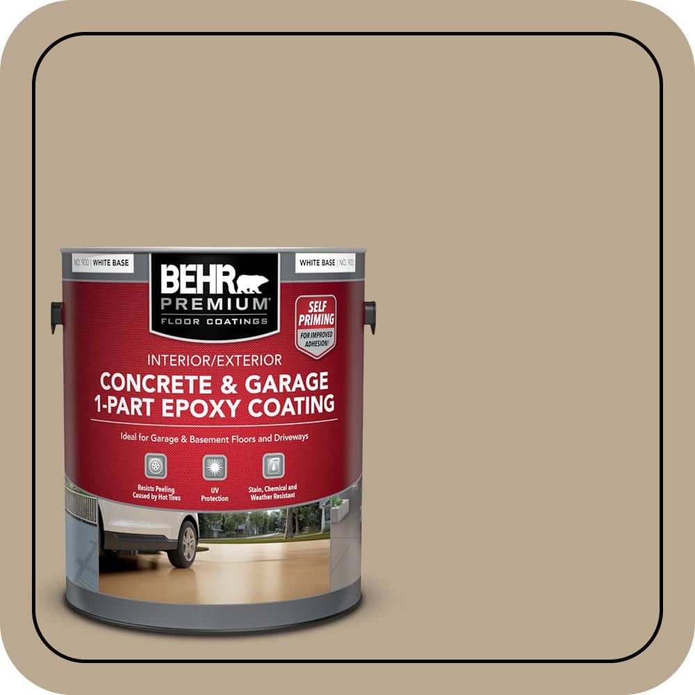 BEHR PREMIUM 1 gal. #N300-4 Open Canyon Self-Priming 1-Part Epoxy Satin Interior/Exterior Concrete and Garage Floor Paint