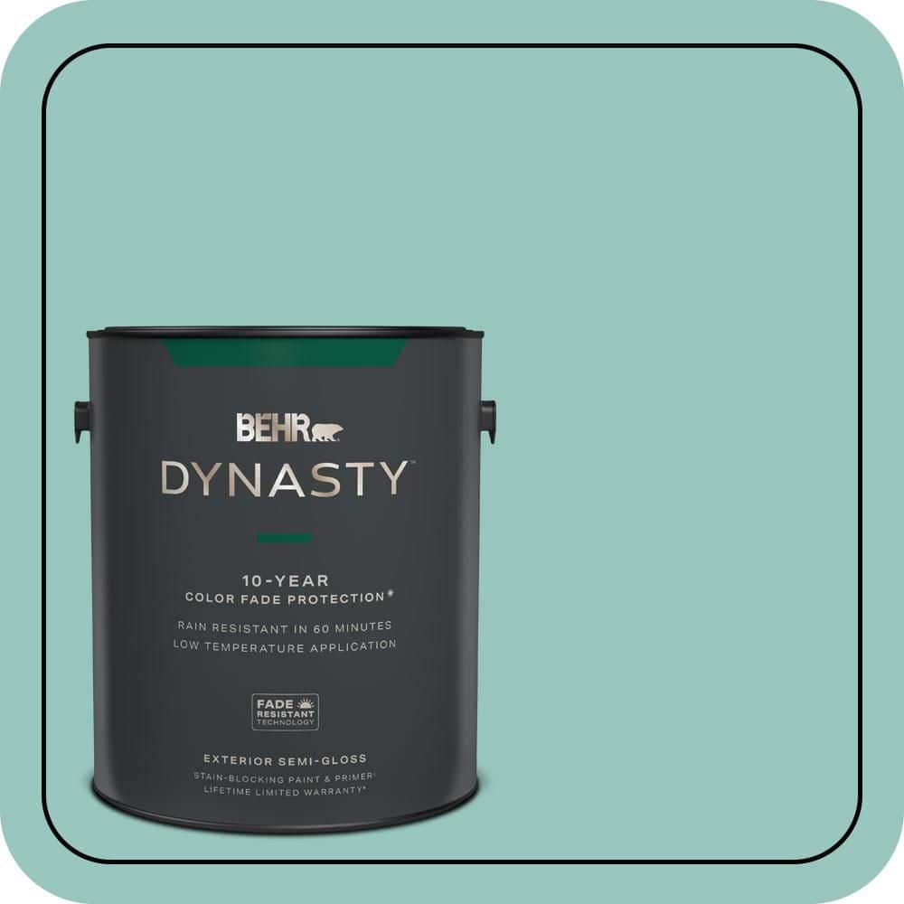 BEHR DYNASTY 1 gal. #490D-4 Eucalyptus Leaf Semi-Gloss Enamel Exterior Stain-Blocking Paint & Primer