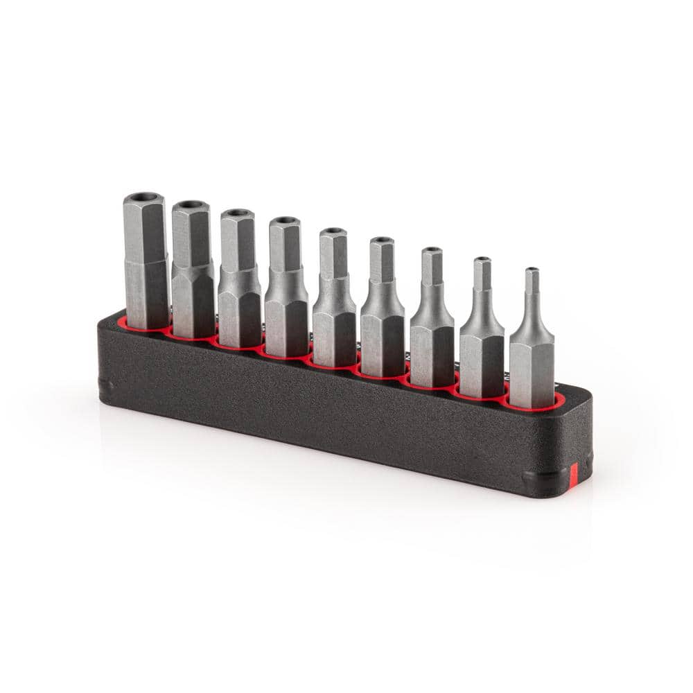 TEKTON 1/4 in. Metric Pin in Hex Security Bit Set with Rail (9-Piece) (2-6 mm) (2)