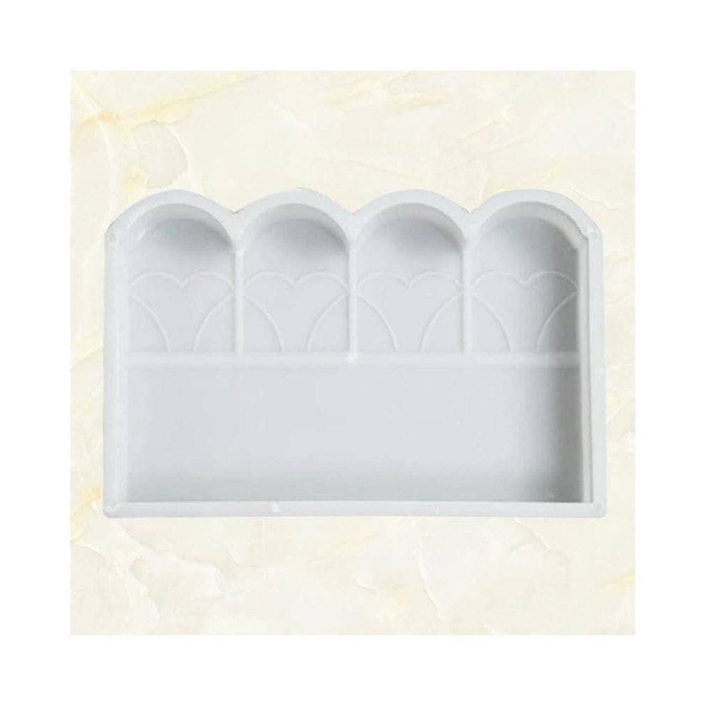 KIWDZFU Garden Concrete Brick Mold Plastic Fence DIY Paving Mold for Patio Earth Tones 1 Piece (2)