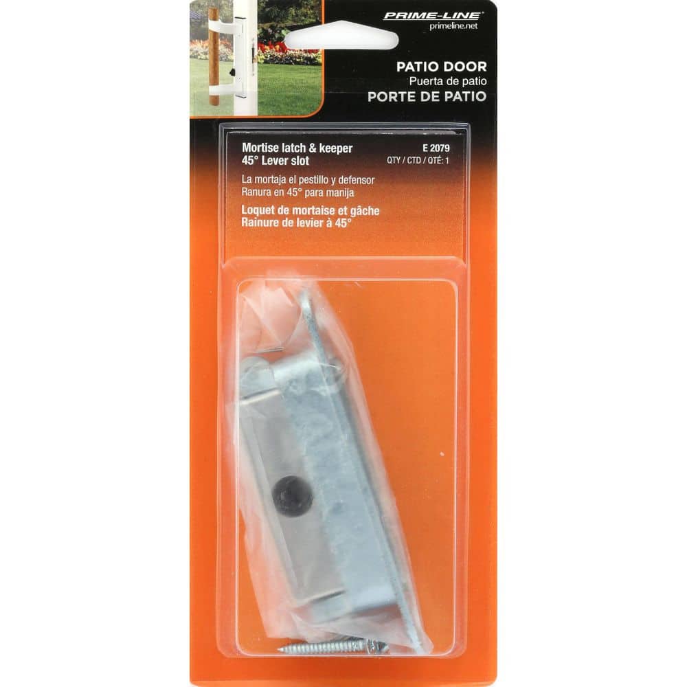 Prime-Line Mortise Lock, 3-7/8 in. Mounting Holes on Center, Aluminum Housing, 45 Degree Keyway, Round Faceplate (3)