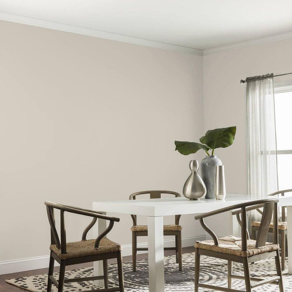 Glidden Ultra-Hide 1 Gal. PPG1000-1 Dust Bunny Satin Interior Paint (4)