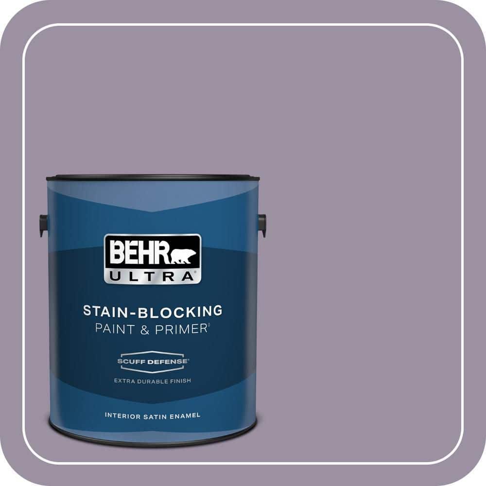 BEHR ULTRA 1 gal. #660F-5 Amethyst Phlox Extra Durable Satin Enamel Interior Paint & Primer