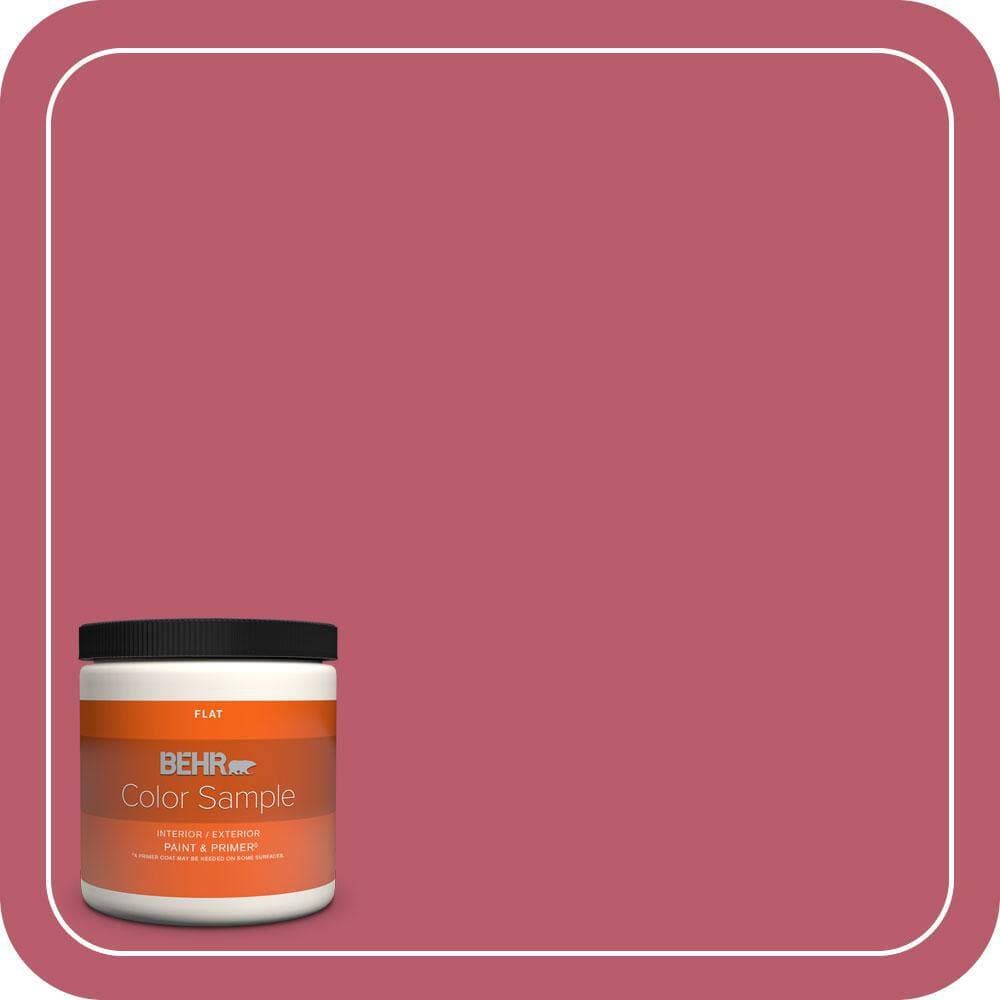 BEHR PREMIUM PLUS 8 oz. #MQ1-06 Sensuous Flat Interior/Exterior Paint & Primer Color Sample