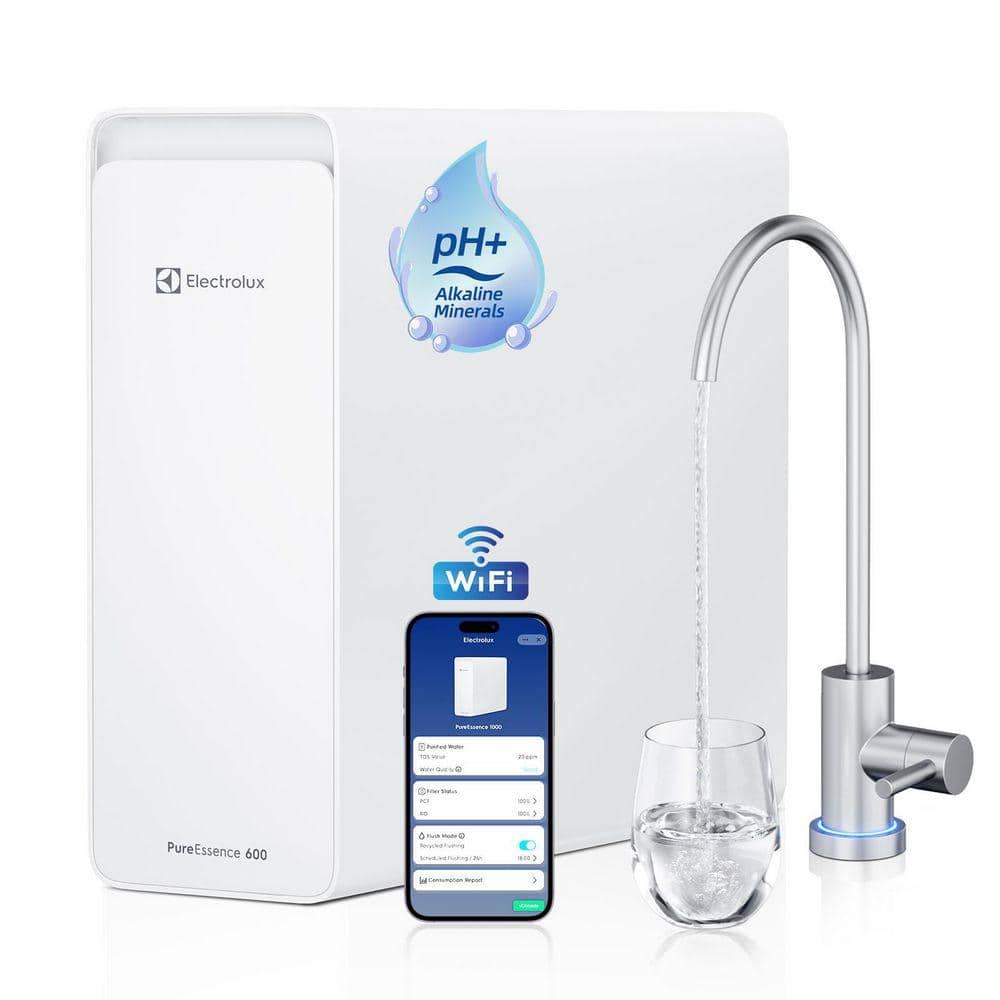 Electrolux PureEssence Wi-Fi 10-Stage Tankless Reverse Osmosis System, 600 GPD Under Sink RO Water Filter w/ Faucet, CSA Certified