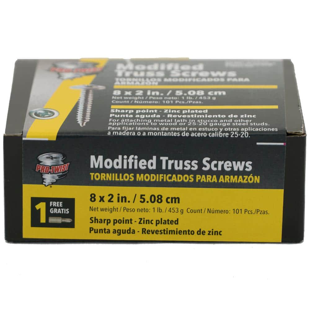 Pro-Twist #8 x 2 in. #2 Phillips Modified Truss Screws 1 lb. Box