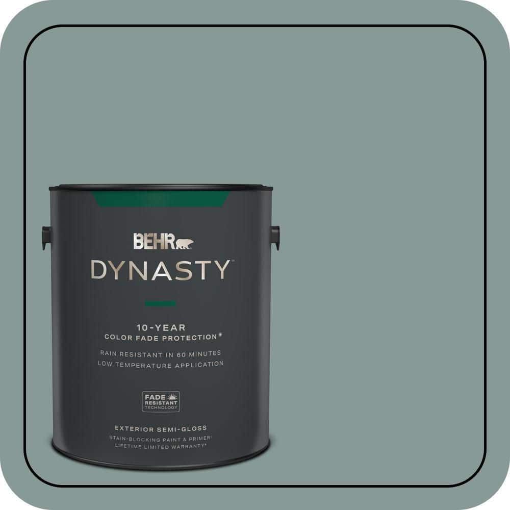 BEHR DYNASTY 1 gal. #N430-4 Rainy Afternoon Semi-Gloss Enamel Exterior Stain-Blocking Paint & Primer