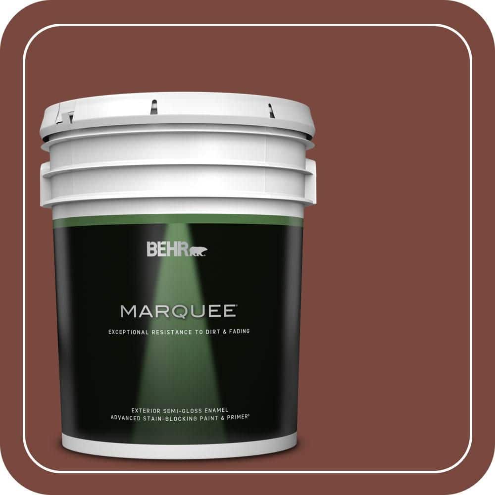 BEHR MARQUEE 5 gal. #S150-7 Fire Roasted Semi-Gloss Enamel Exterior Paint & Primer
