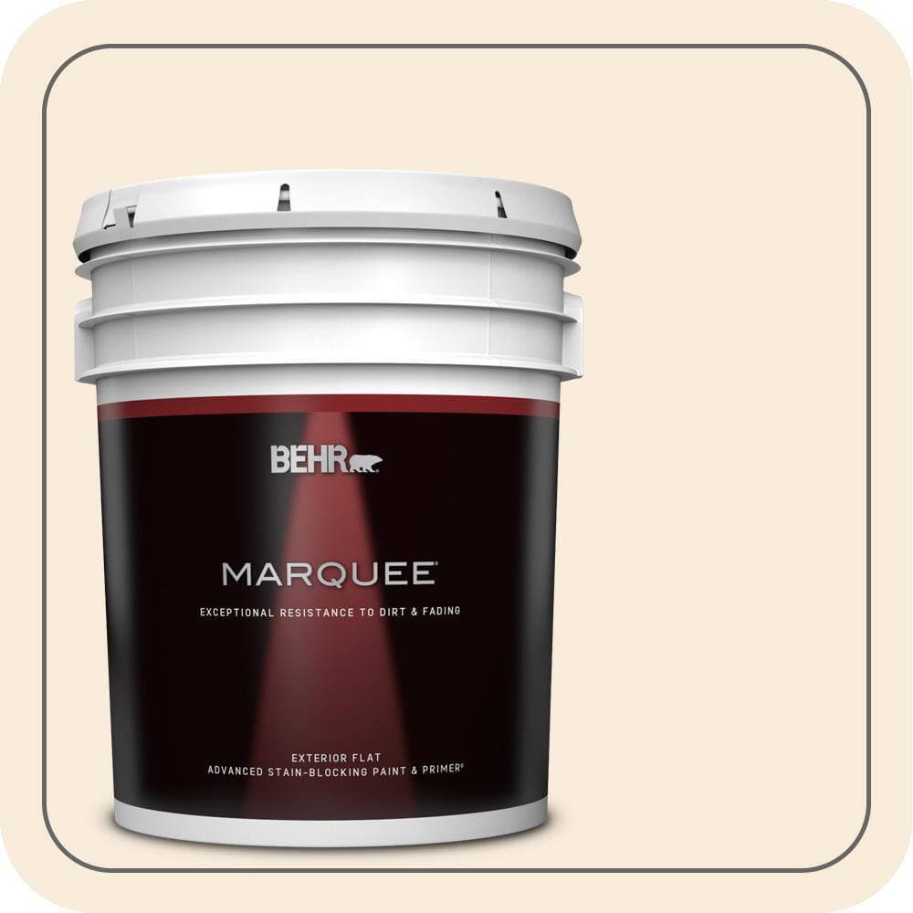 BEHR MARQUEE 5 gal. #PPH-12 Ivory Flat Exterior Paint & Primer (1)