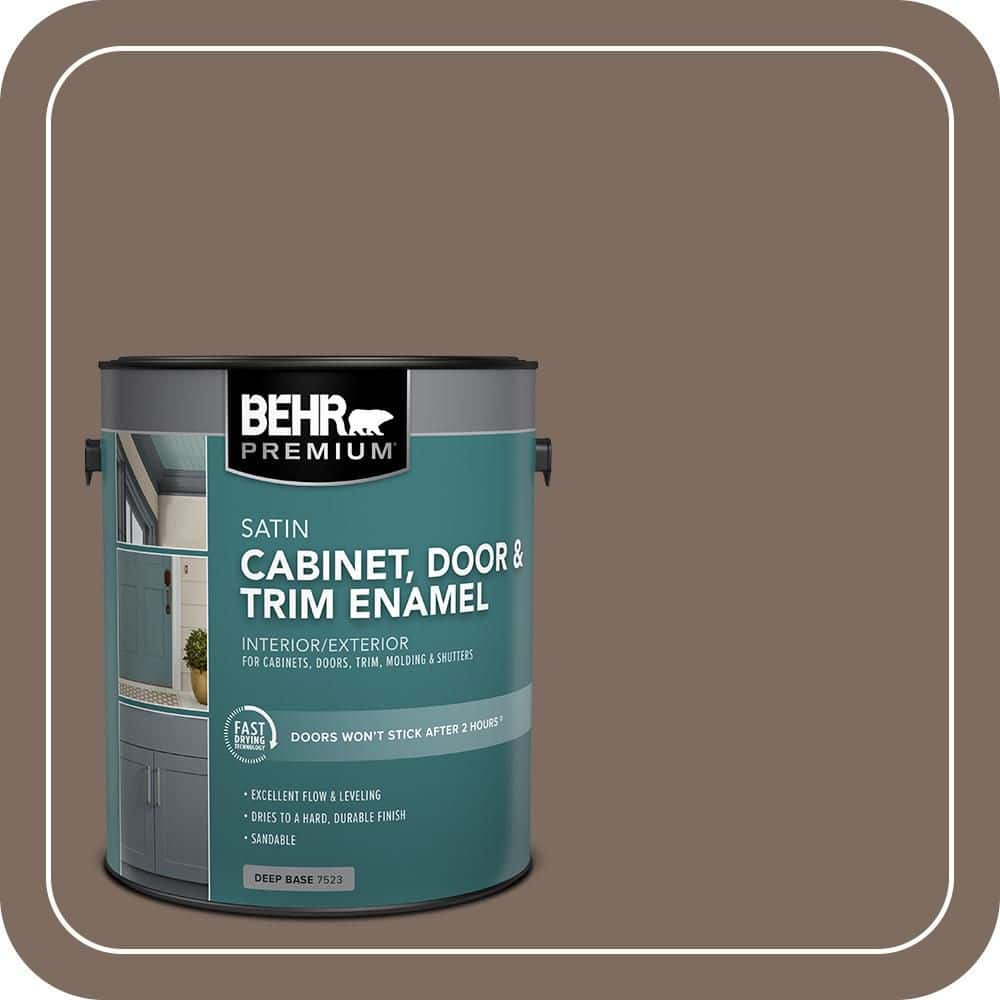 BEHR PREMIUM 1 gal. #PPU5-03 Antique Earth Satin Enamel Interior/Exterior Cabinet, Door & Trim Paint