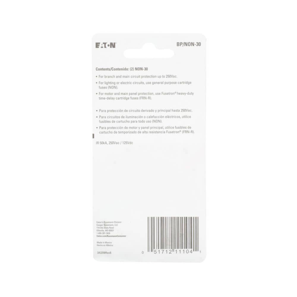 Cooper Bussmann 30 Amp Brass Cartridge Fuses (2-Pack) (2)