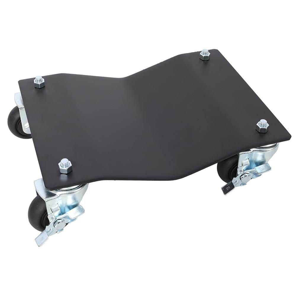 Unbranded Black 2 PACK 2500 lbs Capacity Professional Steel Vehicle Dollies, Heavy Duty Wheel Dolly
