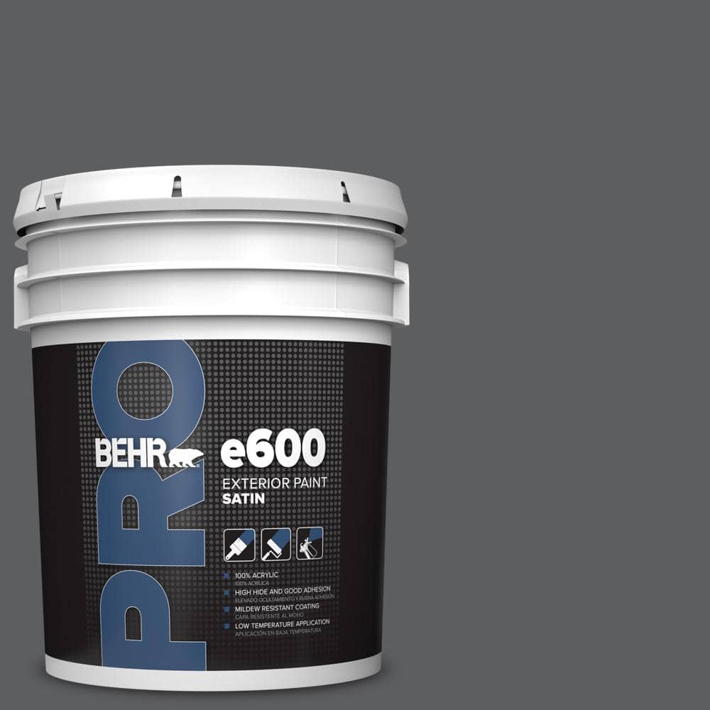 BEHR PRO 5 gal. #N500-6 Graphic Charcoal Satin Exterior Paint (1)