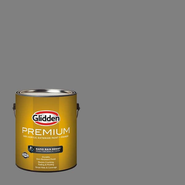 Glidden Premium 1 gal. PPG0996-5 Steamship Flat Exterior Latex Paint (2)