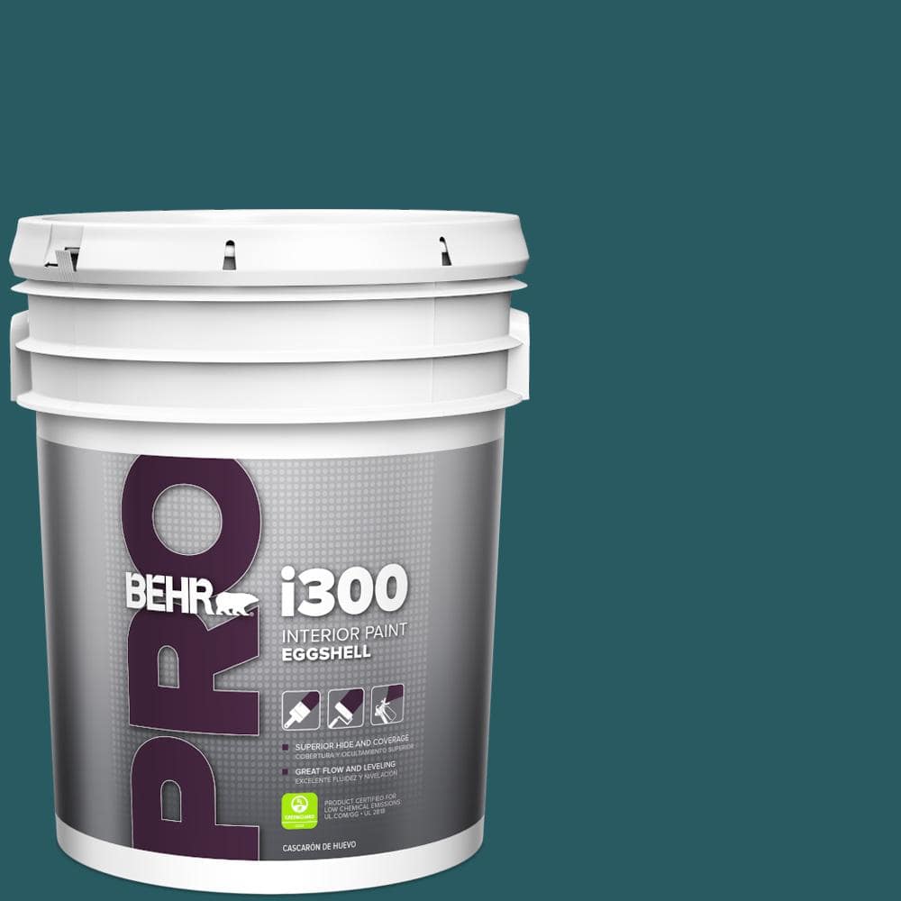 BEHR PRO 5 gal. #PPF-56 Terrace Teal Eggshell Interior Paint