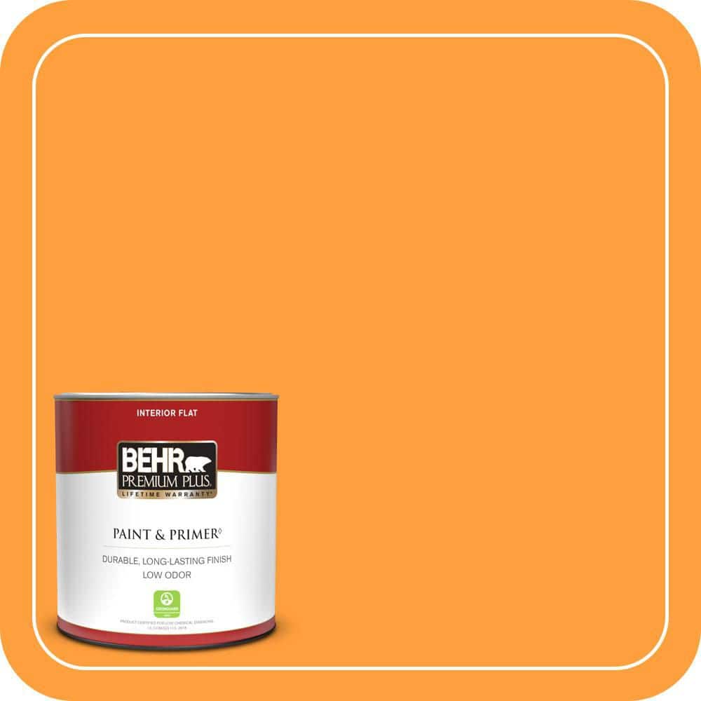BEHR PREMIUM PLUS 1 qt. #S-G-300 Hawaiian Passion Flat Low Odor Interior Paint & Primer