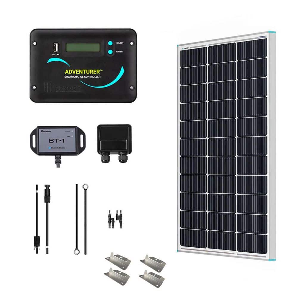 Renogy 100-Watt 12-Volt Monocrystalline Solar RV Kit - with Adventurer