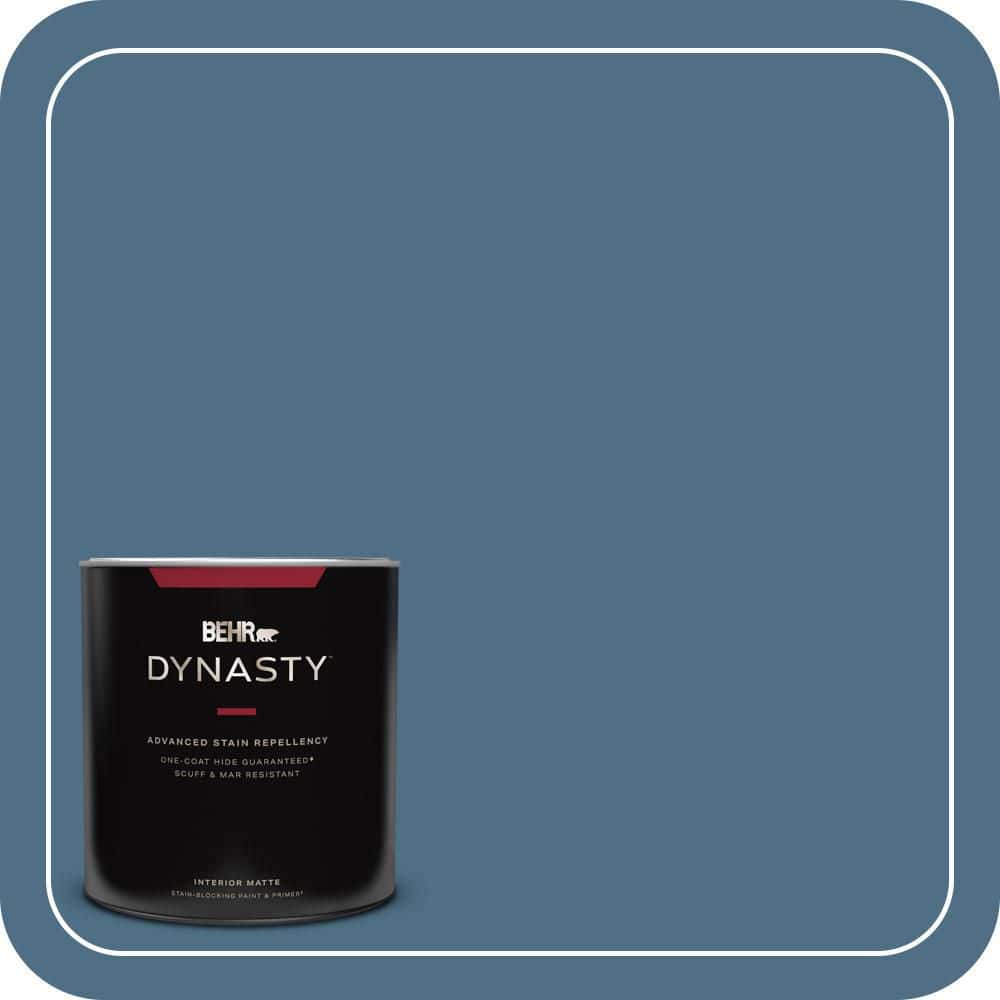 BEHR DYNASTY 1 qt. #S500-6 Shipyard One-Coat Hide Matte Interior Stain-Blocking Paint and Primer