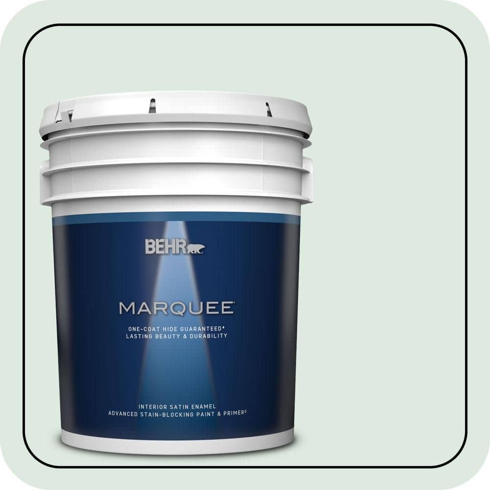 BEHR MARQUEE 5 gal. #470E-2 Water Mark Satin Enamel Interior Paint & Primer