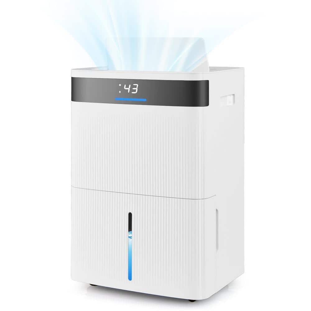 HONGGE 74 Pints Dehumidifier for Home 4500 Sq. ft. Dehumidifier-White (2)