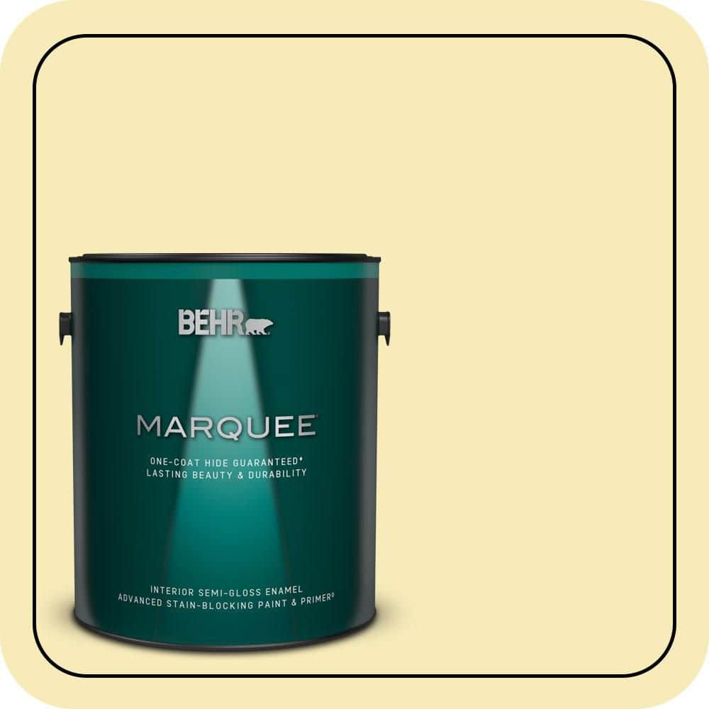 BEHR MARQUEE 1 gal. #P320-2 Lantern Light Semi-Gloss Enamel Interior Paint & Primer