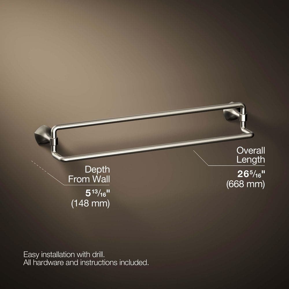 KOHLER Occasion Wall Mounted Double Towel Bar (3)
