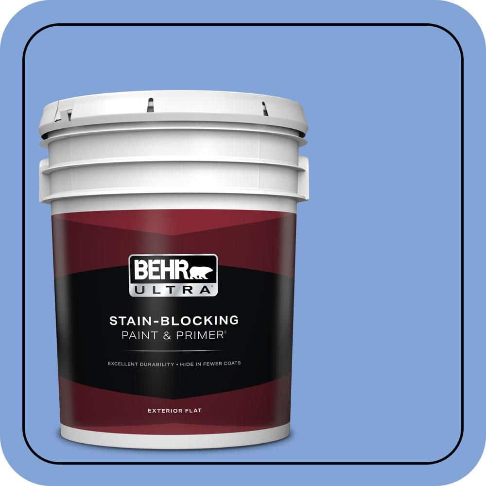 BEHR ULTRA 5 gal. #P530-4 Periwinkle Flat Exterior Paint & Primer