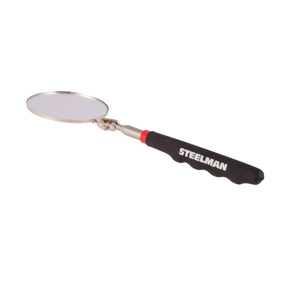 Steelman 29 in. L Telescoping 3.25 in. Round Inspection Mirror Tool (3)