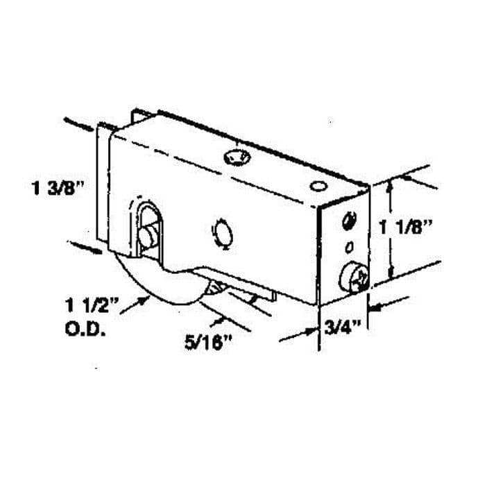 Barton Kramer Keller Sliding Glass Door Roller Assembly (2)