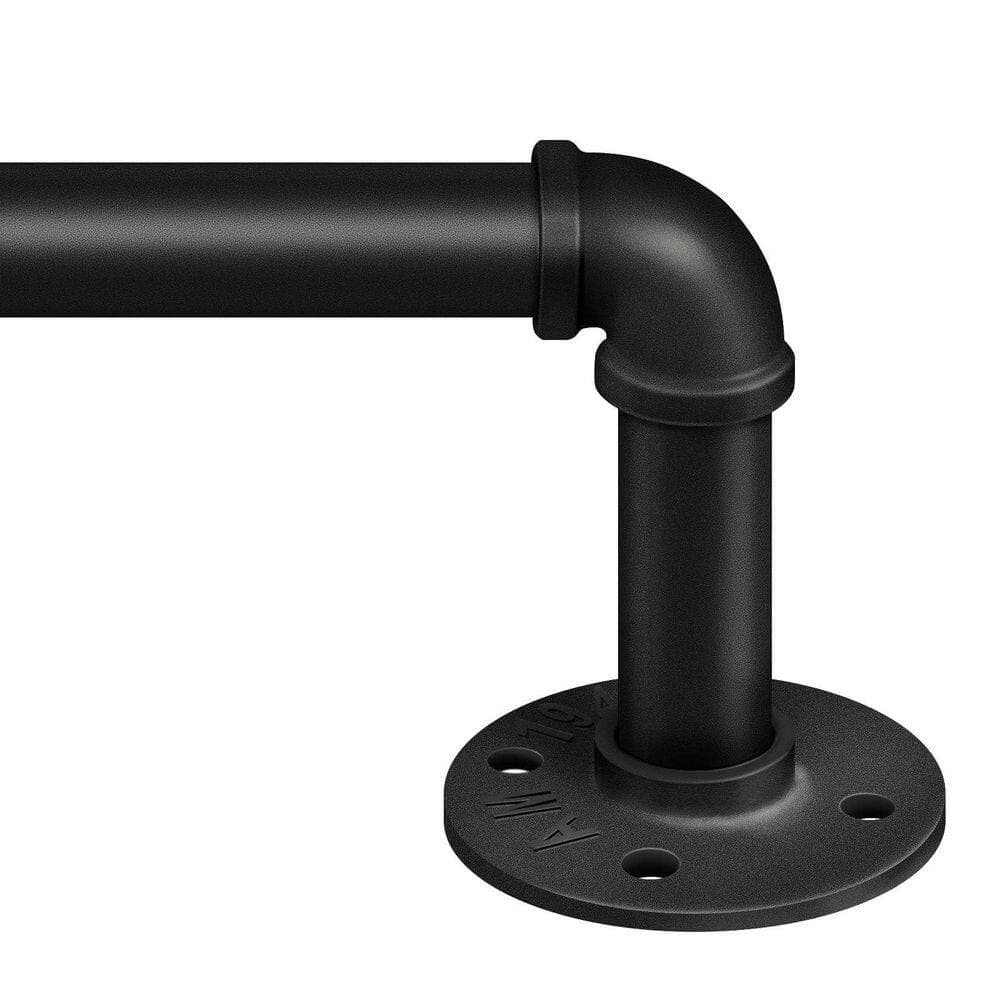 Wudkey 1 in. Dia. x 66 in. to 120 in. Adjustable Shower Curtain Rod in Black, Indoor Outdoor Room Divider Drapery Pole (1)