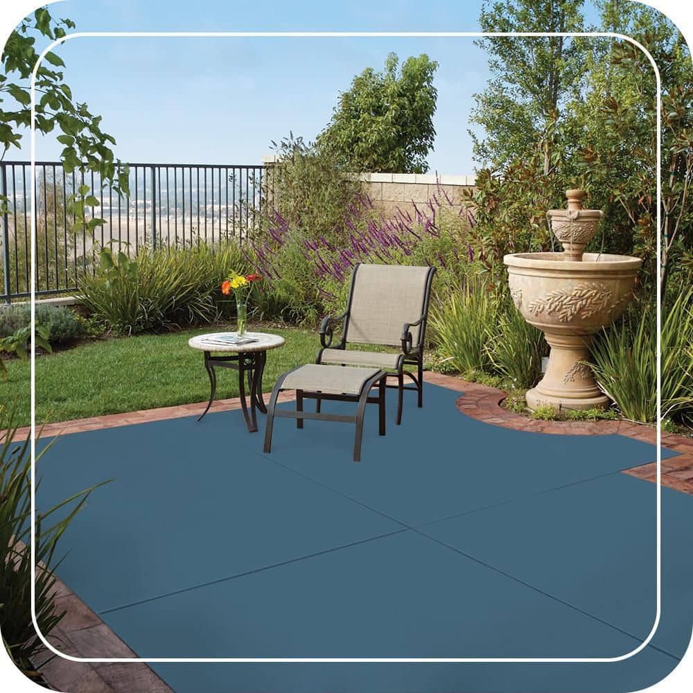 BEHR PREMIUM 1 gal. #PFC-58 Alpine Sky Solid Color Flat Interior/Exterior Concrete Stain (3)