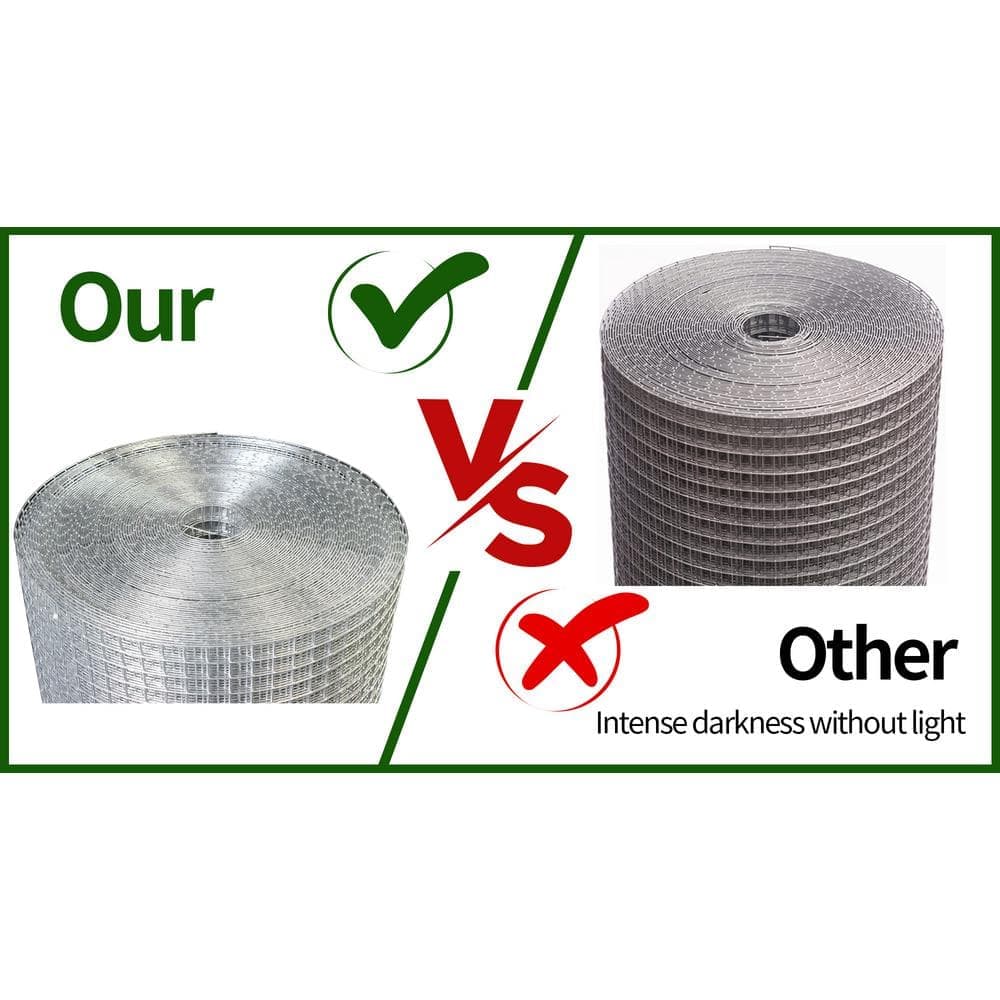 Unbranded 4 ft. x 100 ft. 1/4 in. 23-Gauge Hardware Cloth Welded Wire Chicken Fence Mesh Rolls Square Chicken Wire Netting Raised (3)