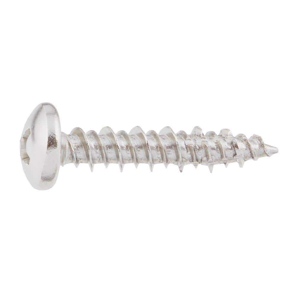 DECKMATE Marine Grade Stainless Steel #10 X 1 in. Pan Head Phillips Screw (25 Pieces) (4)
