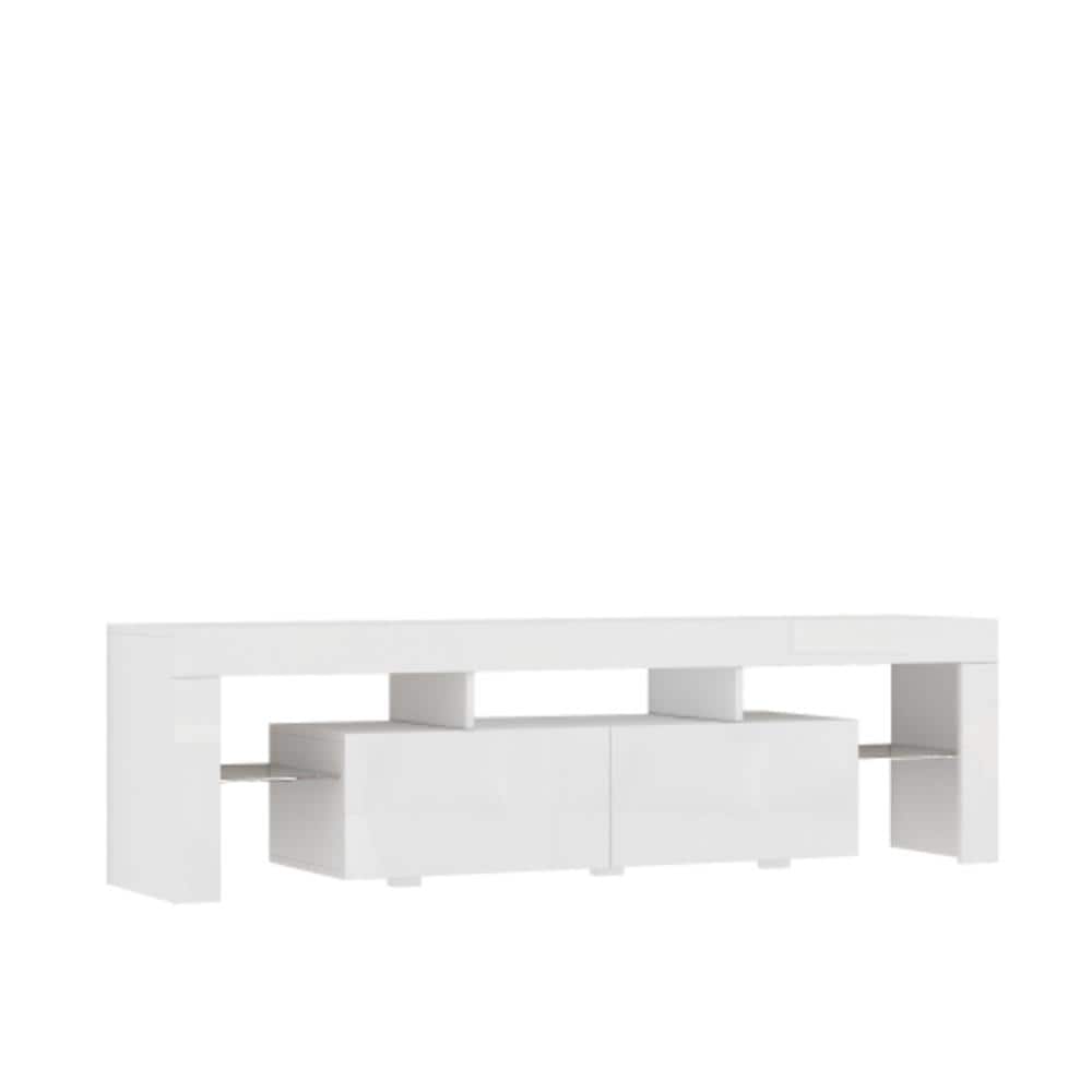 Unbranded 63 in. W x 17.71 in. D x 13.77 in. H Bathroom White Linen Cabinet