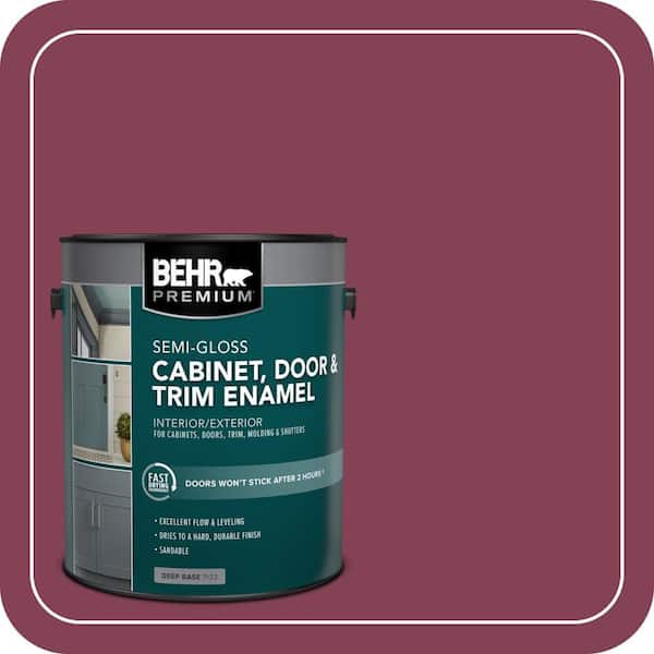BEHR PREMIUM 1 gal. #M130-7 Sugar Beet Semi-Gloss Enamel Interior/Exterior Cabinet, Door & Trim Paint (2)