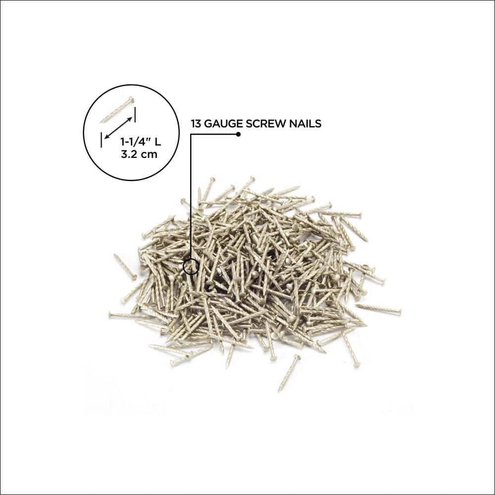 M-D Building Products 1-1/4" SATIN BRASS FLOOR METAL SCREW NAILS (1LB) (3)