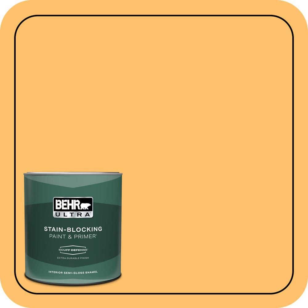 BEHR ULTRA 1 qt. #P250-5 Solar Storm Extra Durable Semi-Gloss Enamel Interior Paint & Primer