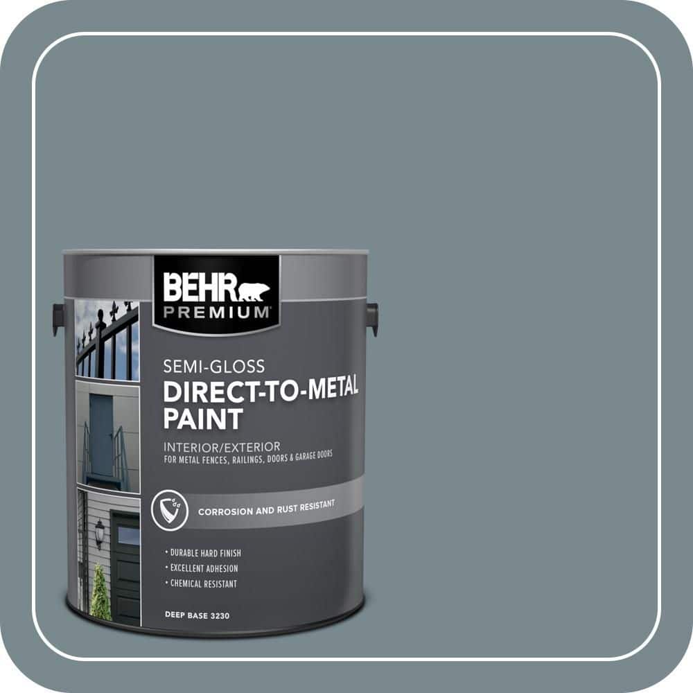 BEHR PREMIUM 1 gal. #AE-41 Diplomat Blue Semi-Gloss Direct to Metal Interior/Exterior Paint (1)