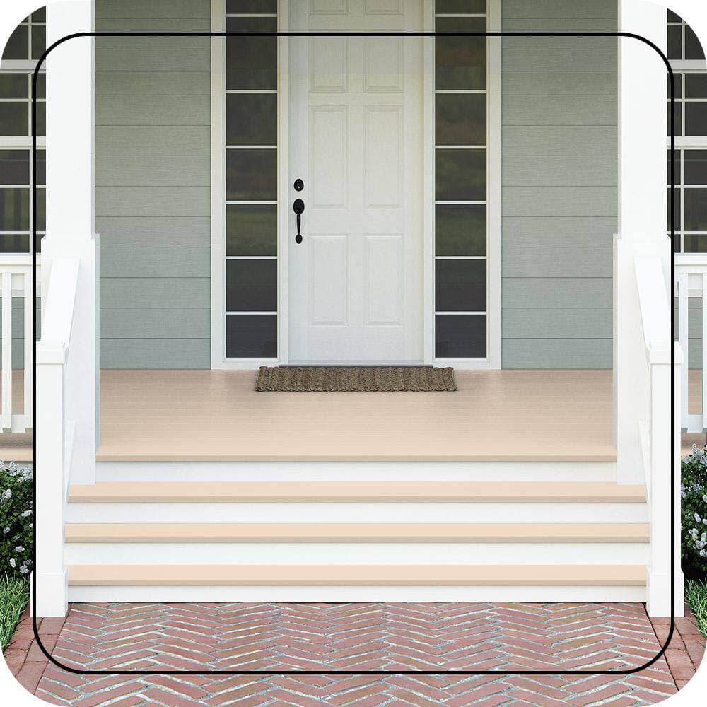 BEHR PREMIUM 1 gal. #S250-1 Macaroon Cream Textured Low-Lustre Enamel Interior/Exterior Porch and Patio Anti-Slip Floor Paint (3)