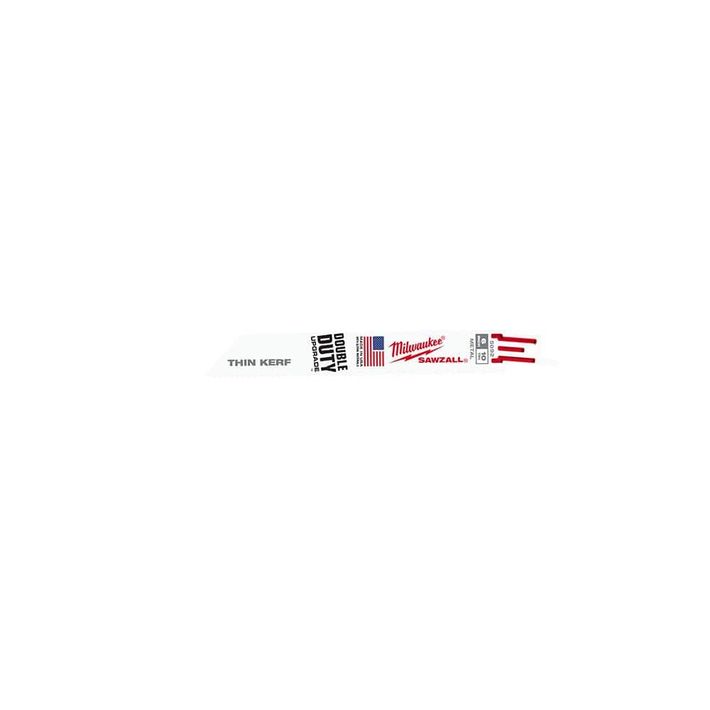 Milwaukee 6 in. 10 TPI Metal Cutting SAWZALL Reciprocating Saw Blades (10-Pack) (1)