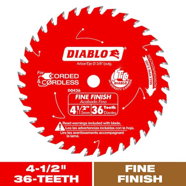 DIABLO 4-1/2in. x 36-Tooth Fine Finish Circular Saw Blade for Wood (2)