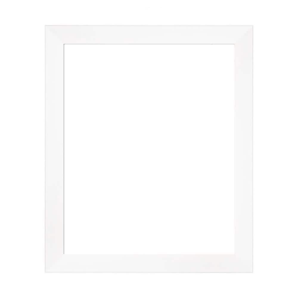 Amanti Art Mirror Makeover Cabinet White Narrow 21.25 in. W x 25.25 in. H Bathroom Mirror Frame Border Kit-Fits a 20x24 Mirror