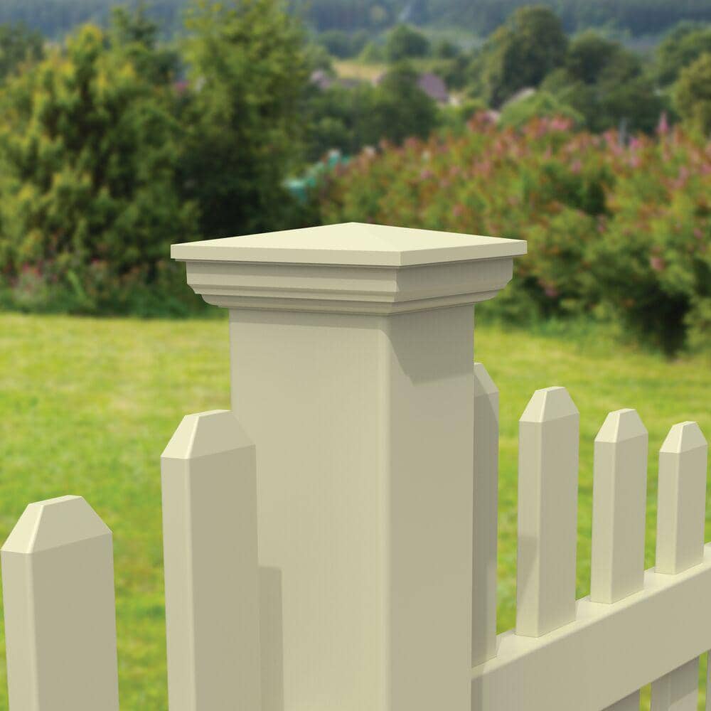 Barrette Outdoor Living 4 in. x 4 in. Vinyl Sand New England Post Top (3)