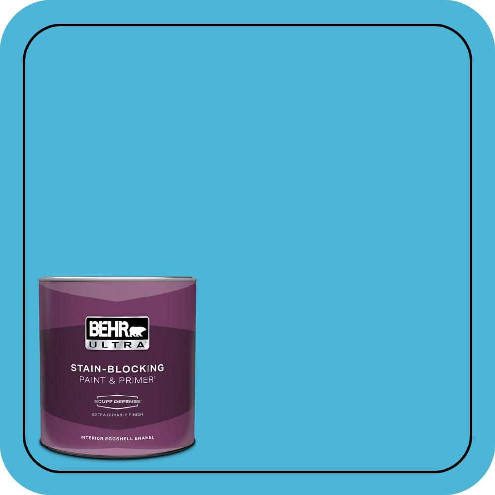 BEHR ULTRA 1 qt. #P490-4 Aztec Sky Extra Durable Eggshell Enamel Interior Paint & Primer