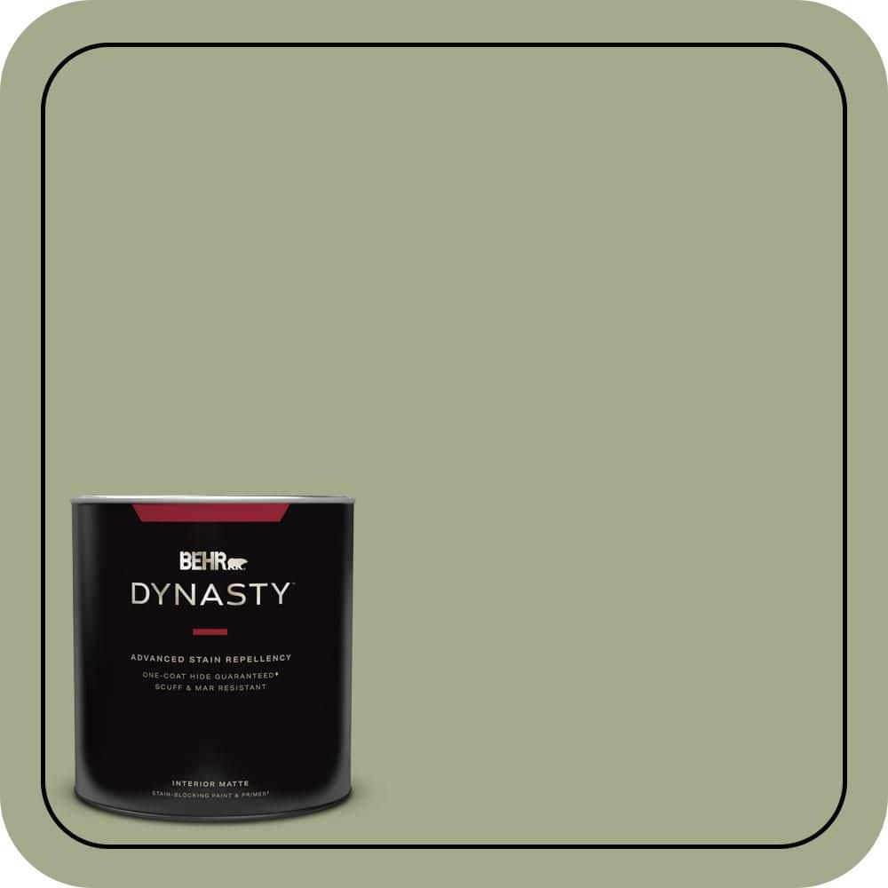 BEHR DYNASTY 1 qt. #PMD-36 Mountain Sage Matte Interior Stain-Blocking Paint and Primer