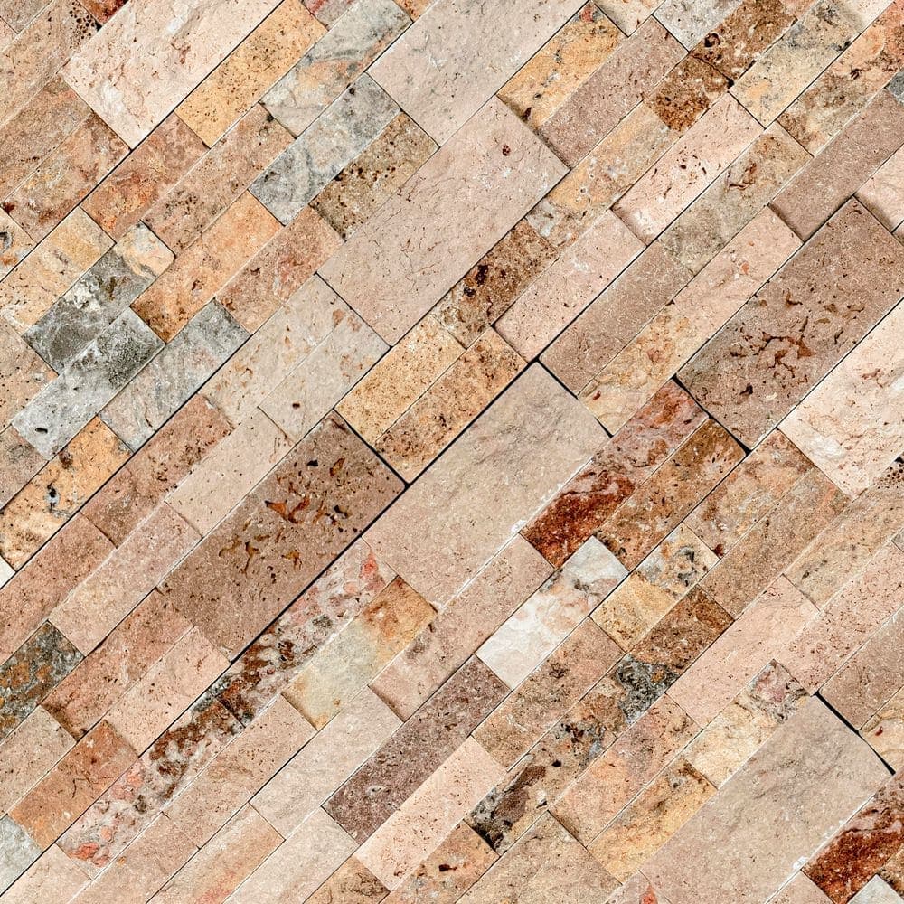 MSI Picasso Ledger Panel 6 in. x 24 in. Splitface Travertine Wall Tile (1 sq. ft./Each) (4)
